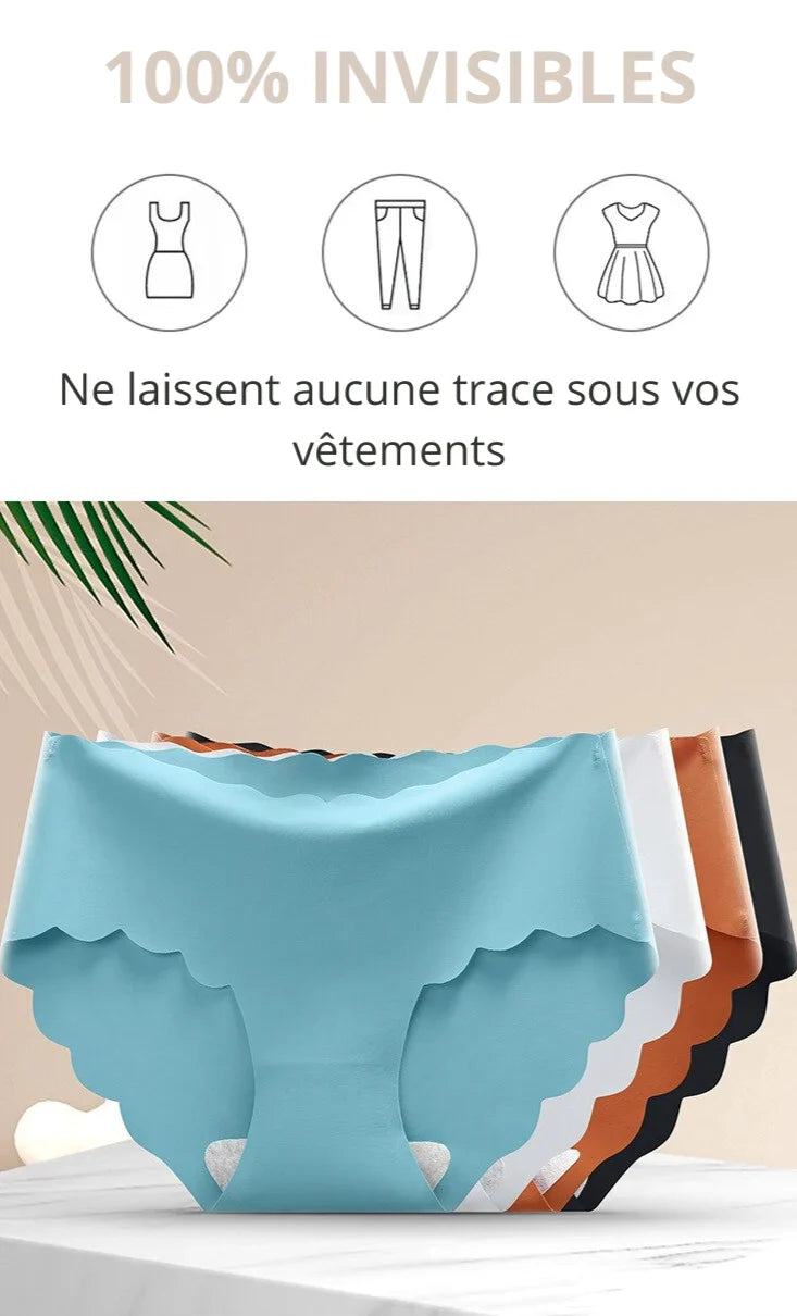 Lot de 3 culottes sans coutures et élastiques