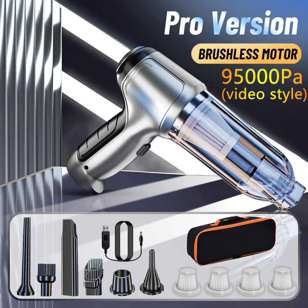 Aspirateur souffleur sans-fil 2 en 1 + Accessoires + 4 Filtres + Pochette