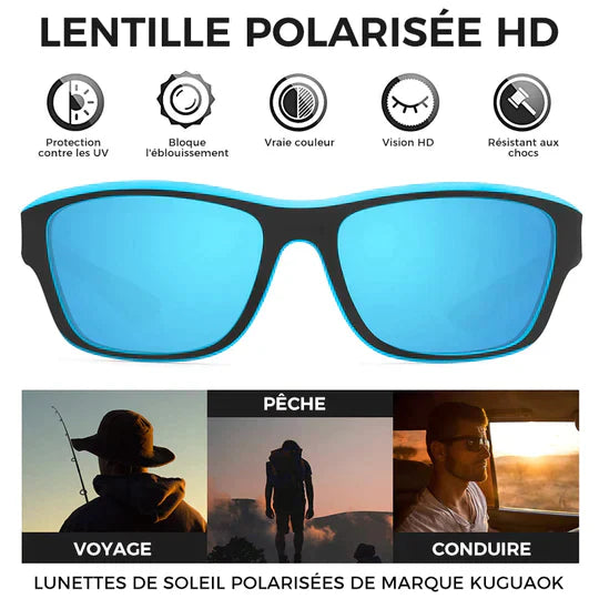 Lunettes de soleil de sport avec verres polarisants anti-reflets