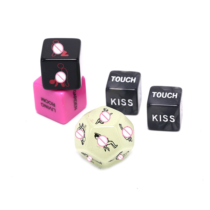 Pack complet jeu de dés coquins - 5 PCS