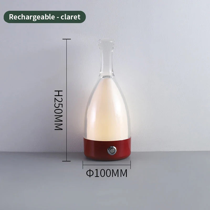 Lampe de table créative en forme de bouteille de vin
