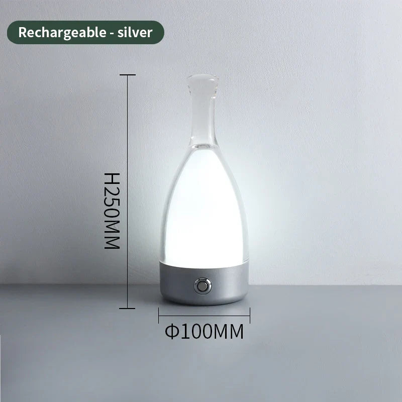 Lampe de table créative en forme de bouteille de vin