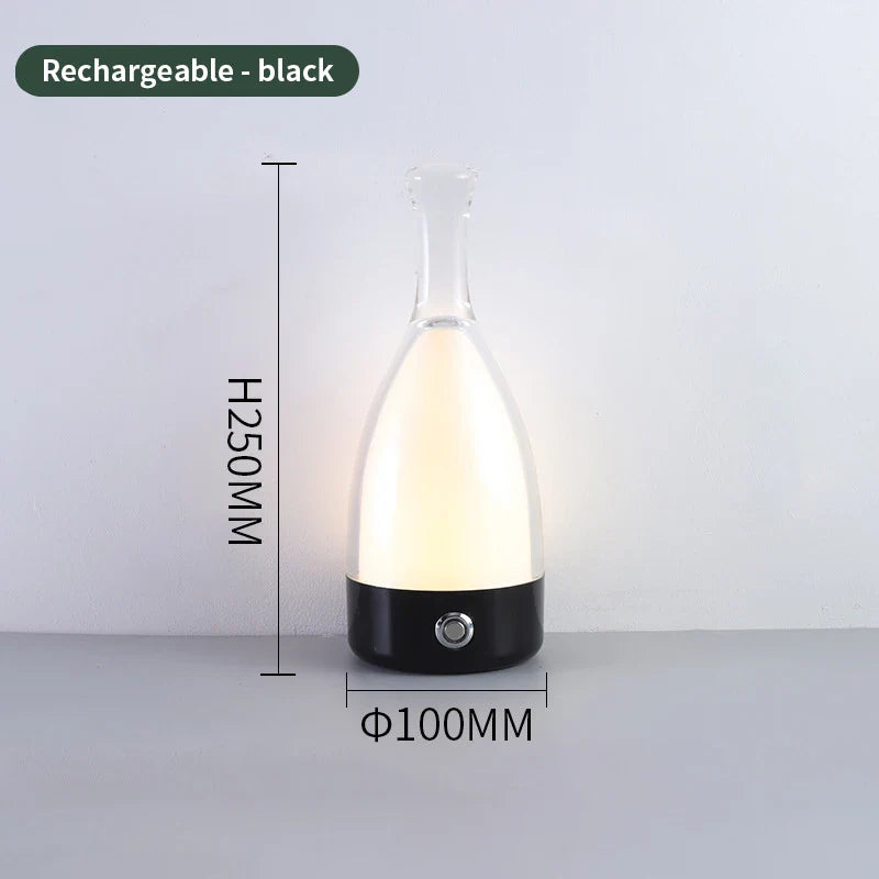 Lampe de table créative en forme de bouteille de vin