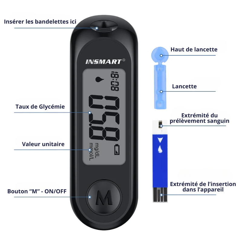 Appareil de Mesure Glycémique - Facile & Rapide