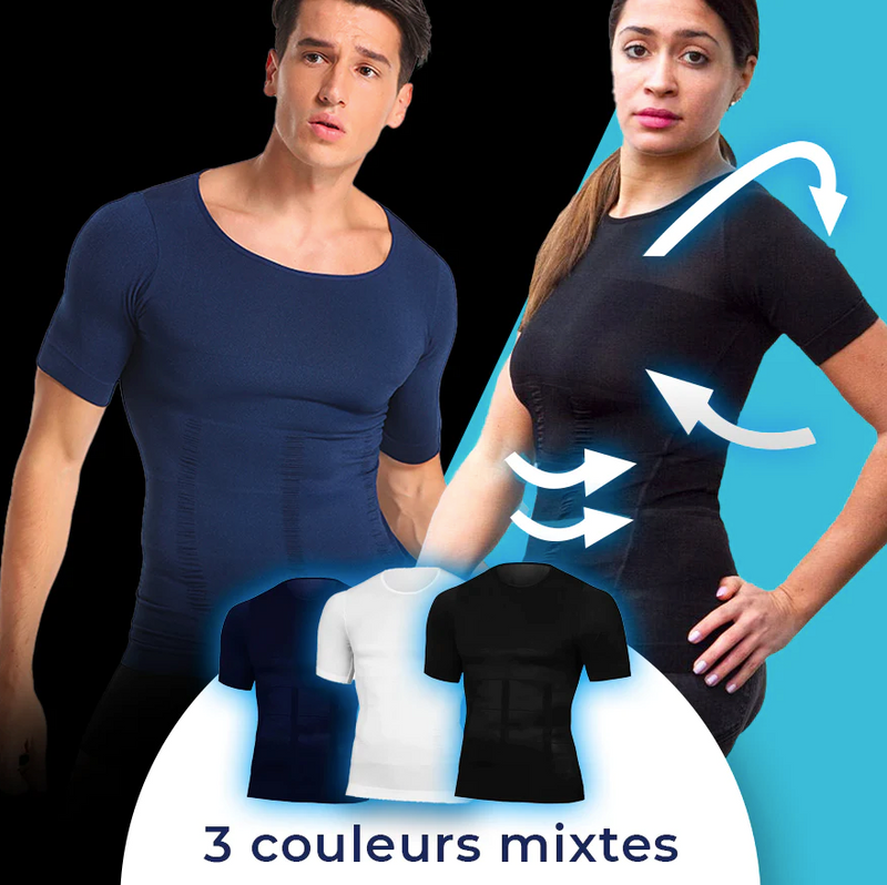 T-shirt gainant amincissant mixte