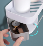 Etagère d'angle pour salle de bain - sans perçage