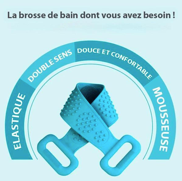 Brosse de douche exfoliante en silicone