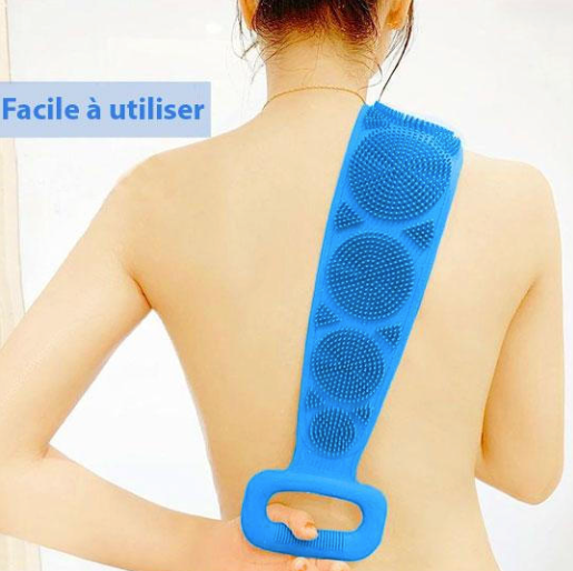 Brosse de douche exfoliante en silicone