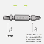 Extracteur de vis endommagées - Kit complet