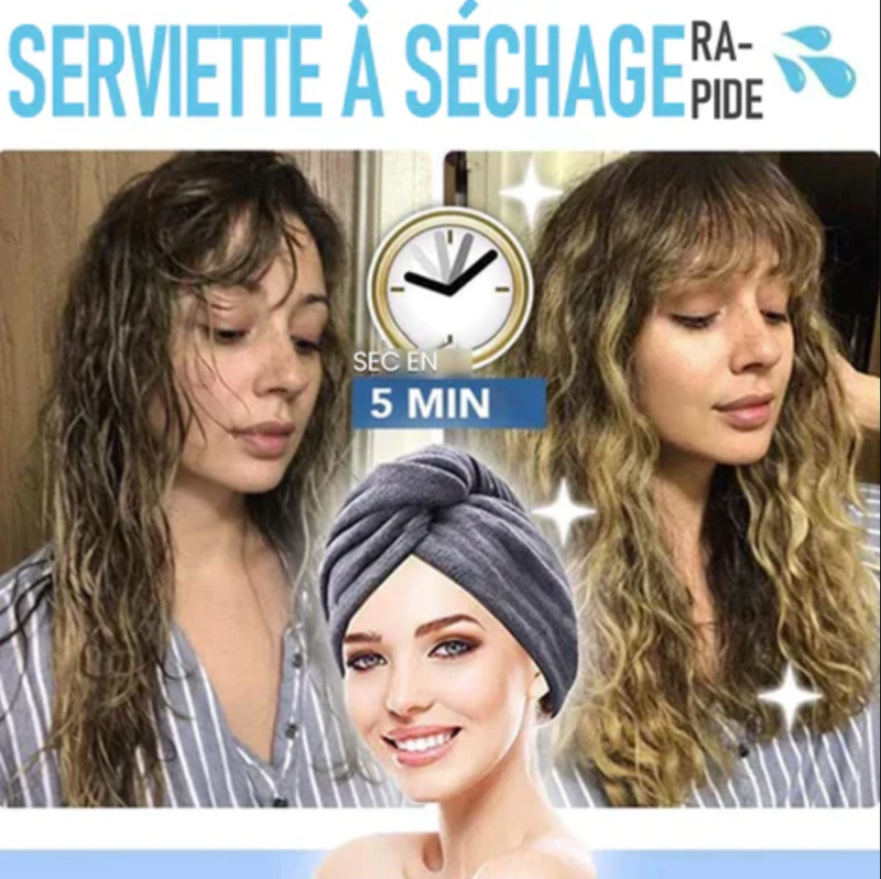 Serviette pour cheveux - ULTRA absorbante