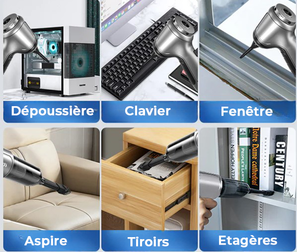 Aspirateur Sans Fil Puissant + 2 filtres OFFERTS