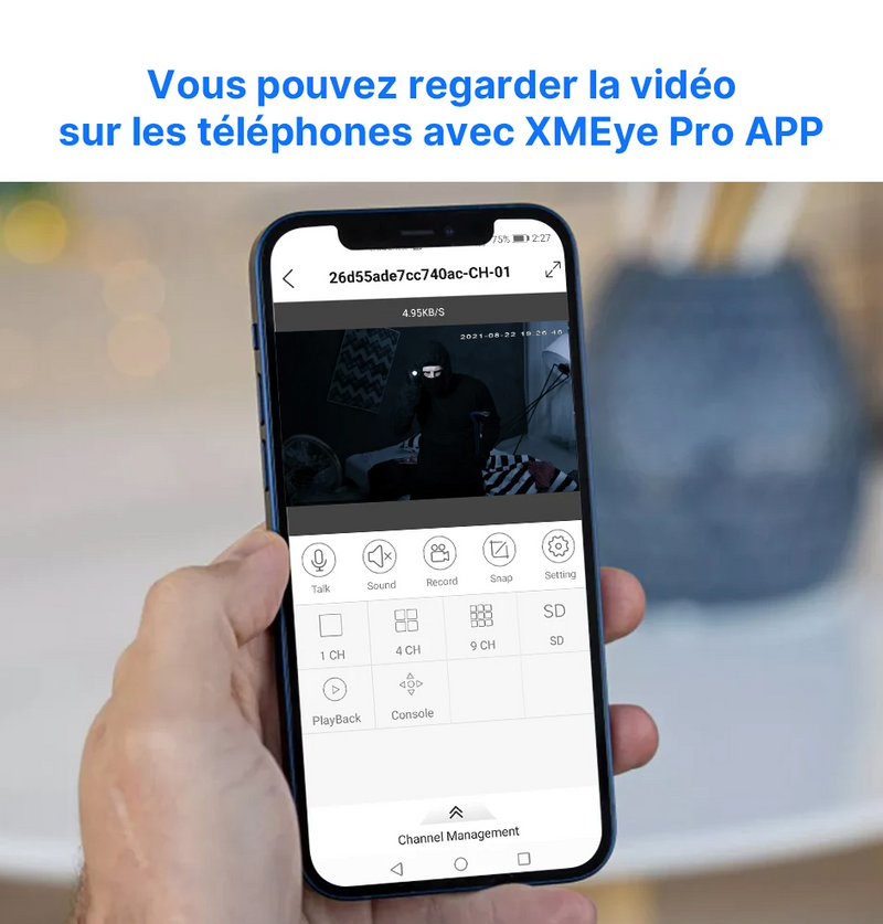 Hiseeu Caméra de sécurité 5MP étanche et vision nocturne