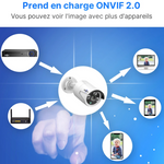 Hiseeu Caméra de sécurité 5MP étanche et vision nocturne
