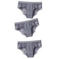 Lot de 3 Culottes féminines en coton à dentelle