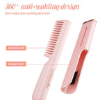 Peigne lisseur thermique portable - Anti frizz