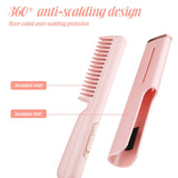 Peigne lisseur thermique portable - Anti frizz