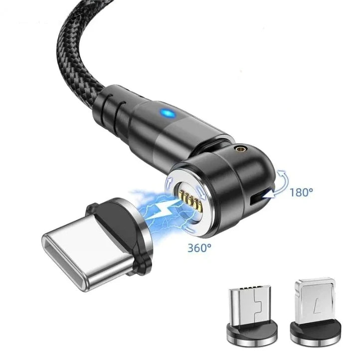 Chargeur ULTRA RAPIDE 3.0 + câble USB magnétique rotatif