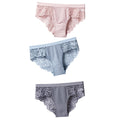 Lot de 3 Culottes féminines en coton à dentelle