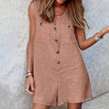 Combinaison short d'éte légère en Coton et lin