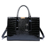 Ensemble Sac cabas croco avec porte-feuille et porte-carte
