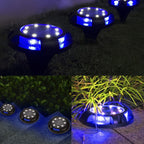4x Spots LED solaires discrets pour jardin