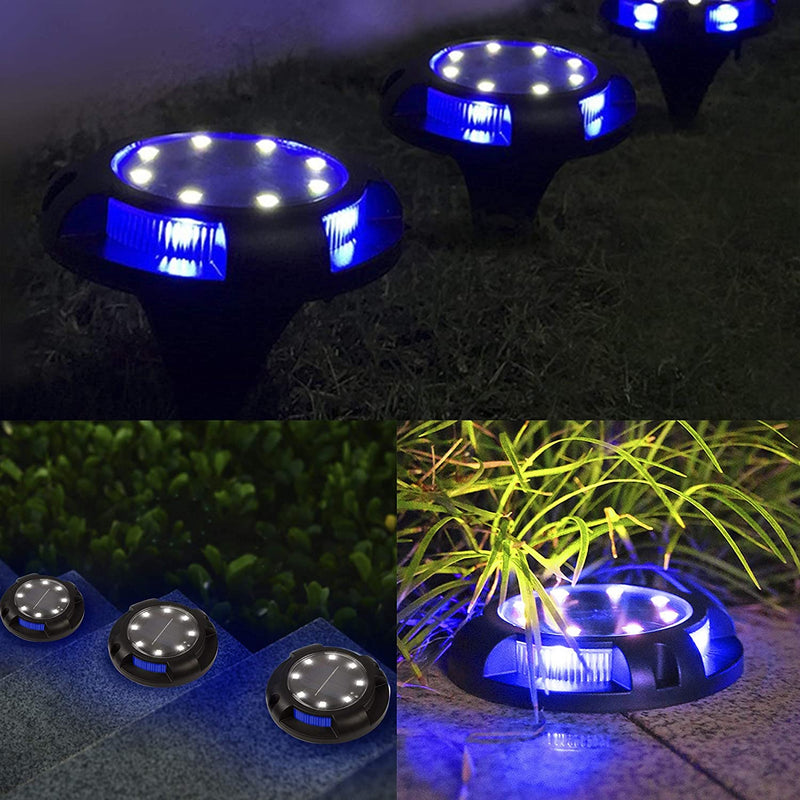 4x Spots LED solaires discrets pour jardin