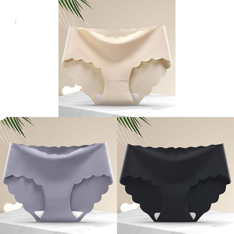 Lot de 3 culottes sans coutures et élastiques