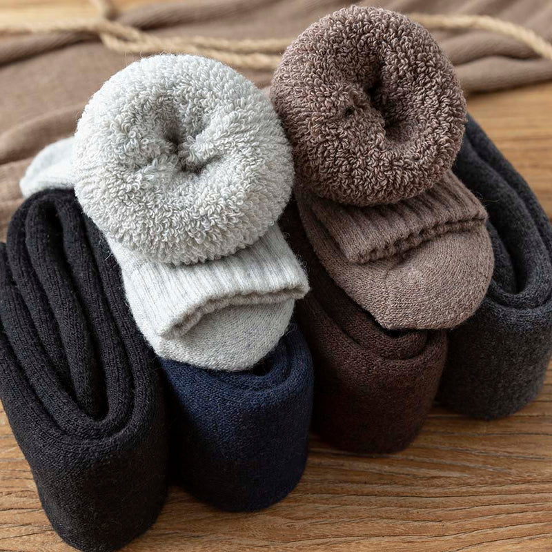 3x Paire de chaussettes longues en laine épaisse