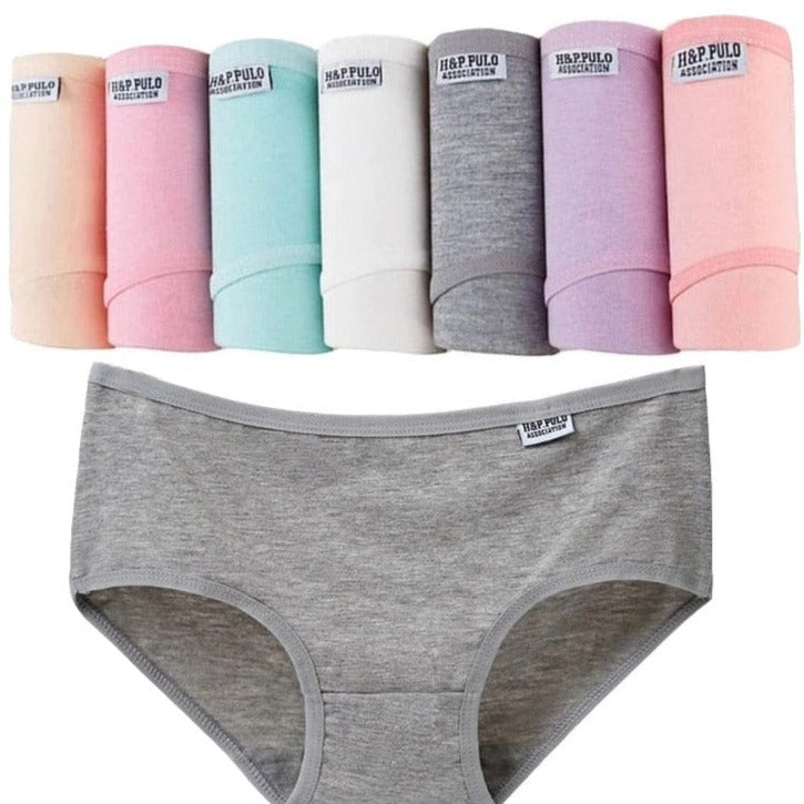 Lot de 7 Culottes en Coton Côtelée à Petit Noeud