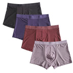 Lot de 4 Boxers Homme en Fibre de Bambou – Respirants, Doux & Confortables – Grandes Tailles