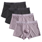 Lot de 4 Boxers Homme en Fibre de Bambou – Respirants, Doux & Confortables – Grandes Tailles