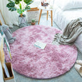 Tapis rond ultra-doux  - Imitation fourrure