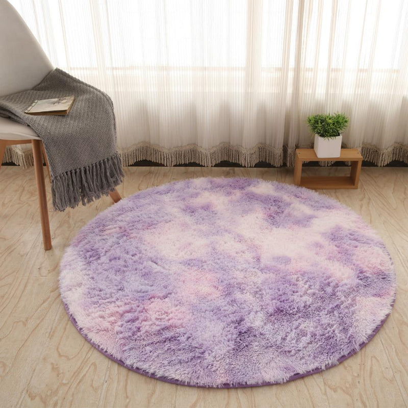 Tapis rond ultra-doux  - Imitation fourrure