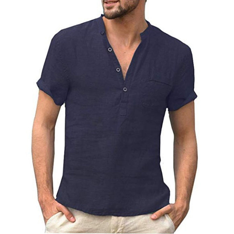 Chemise en lin respirant pour homme