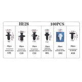 100XClips De Fixation Universels