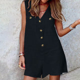 Combinaison short d'éte légère en Coton et lin