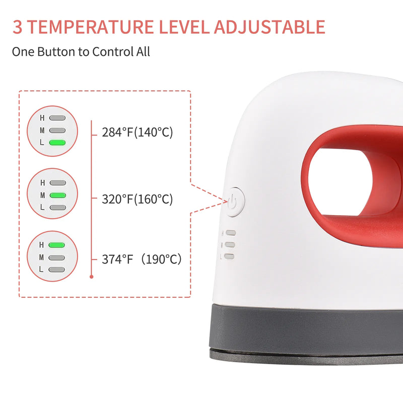 Mini presse à chaud en fer portable - Personnalisation et impression textile