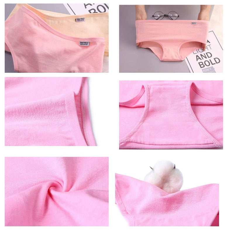 Lot de 7 Culottes en Coton Côtelée à Petit Noeud
