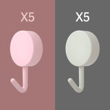 Lot de 10 crochets muraux auto-adhésifs colorés