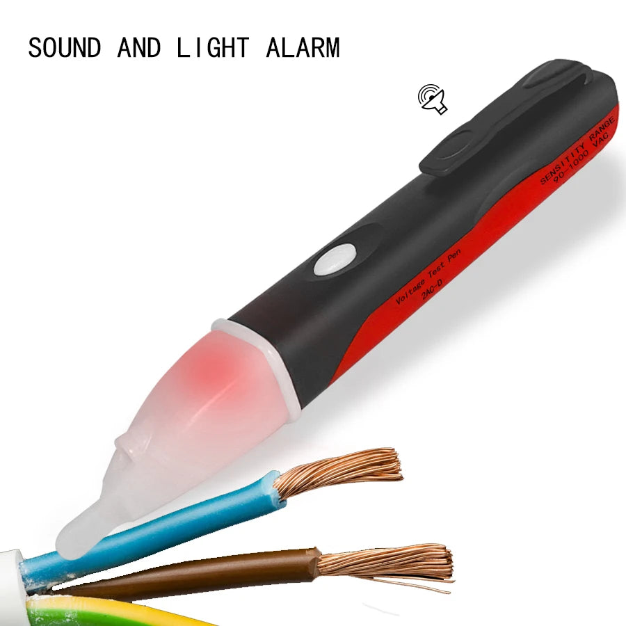 Détecteur de Tension Sans Contact 90-1000V – Stylo Testeur Électrique avec Indicateur LED