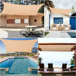 Voile d'ombrage carré ou rectangulaire - Kit complet