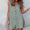 Combinaison short d'éte légère en Coton et lin