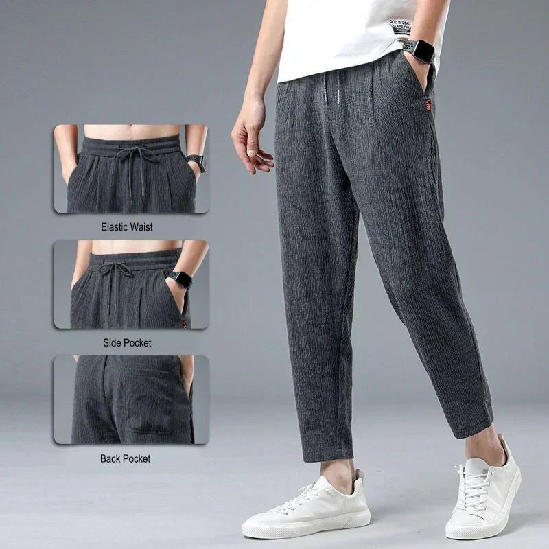 Pantalon Homme Été - Lin & Soie Glacée