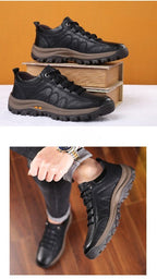 Chaussures faciles à enfiler en cuir résistant