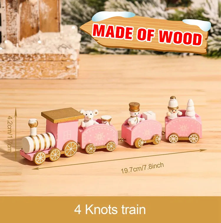 Mini train de Noël en Bois