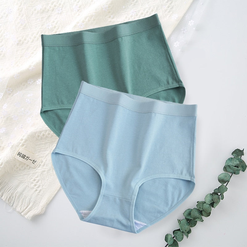 Lot de 2 Culottes taille haute en coton