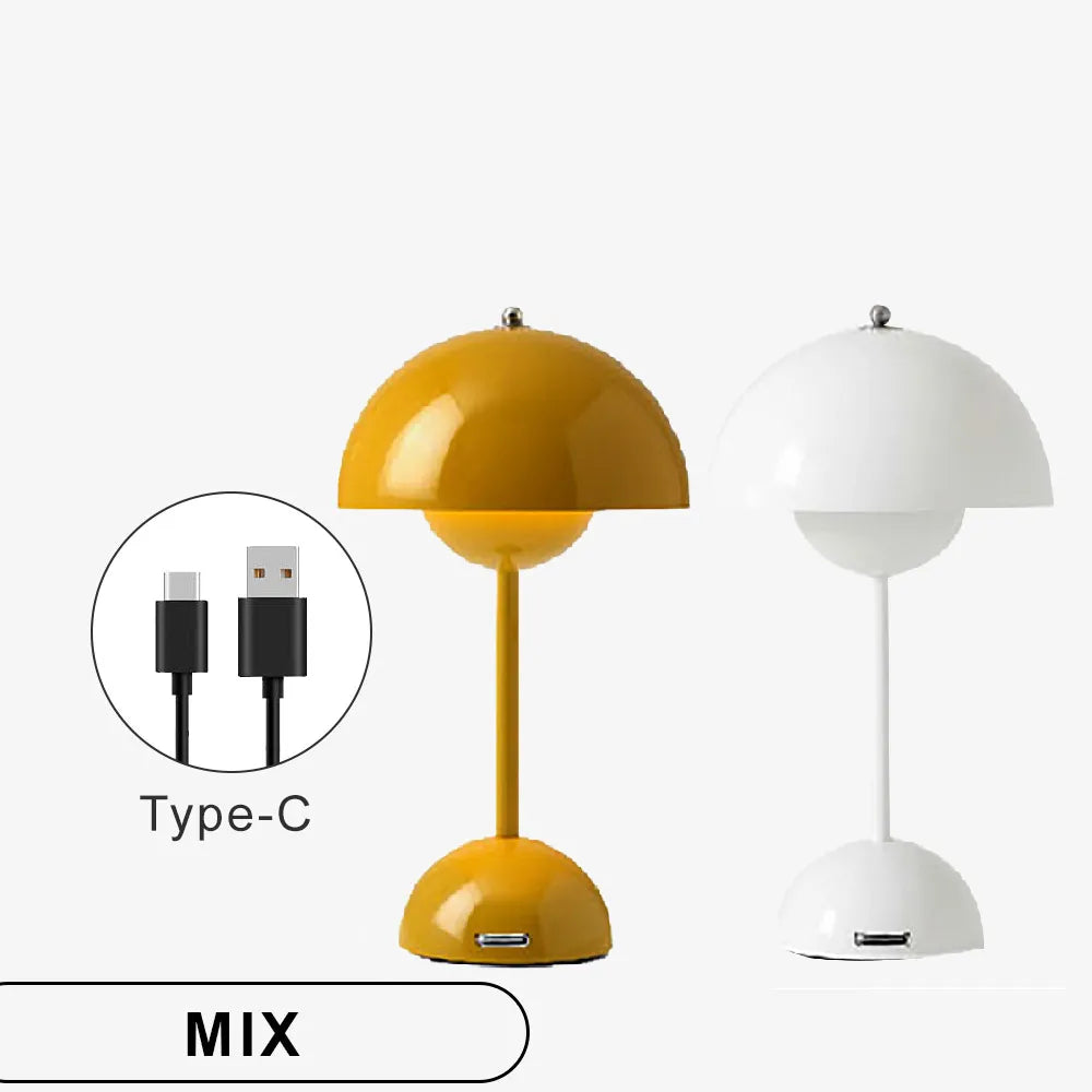 Lot de 2 lampes Champignon tactiles & sans fil