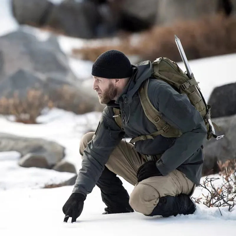 Ensemble Militaire Veste et Pantalon tactique Multipoches - Doublure Polaire