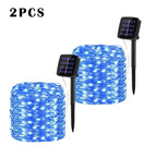 Pack de 2 guirnaldas LED solares decorativas