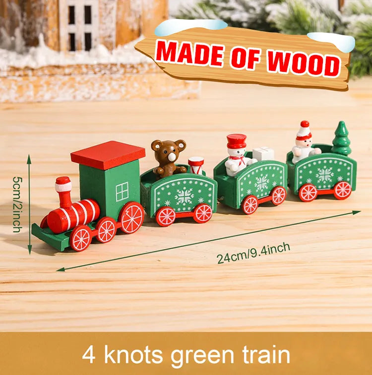 Mini train de Noël en Bois